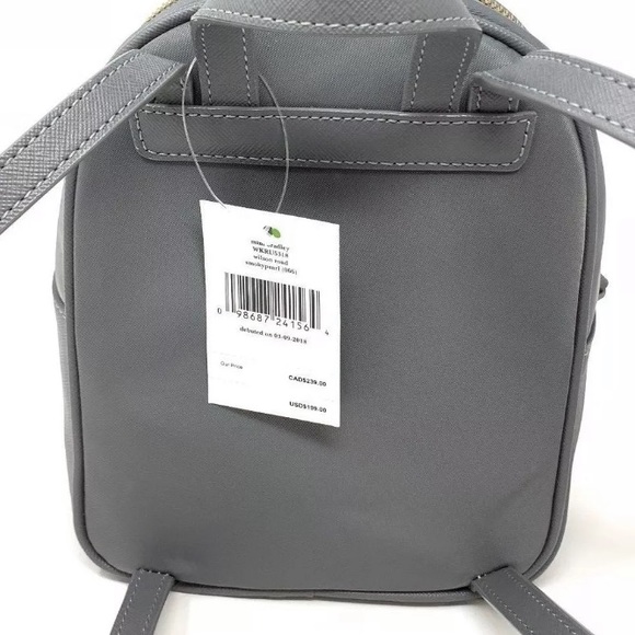 NWT kate spade Bradley Wilson backpack mini Grey - Picture 3 of 6